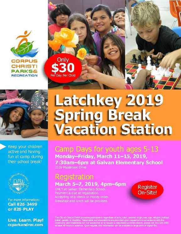 Spring Break Vacation Station Flyer