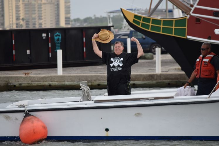 Mayor McComb Walks the Plank - Buc Days!