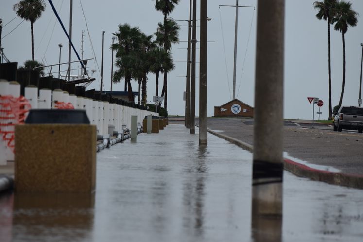 High Tides at Marina due to Tropical Storm Beta