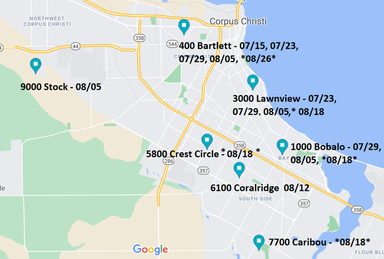 West Nile Map 8-26-21