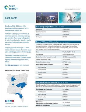 Duke Energy Fast Facts