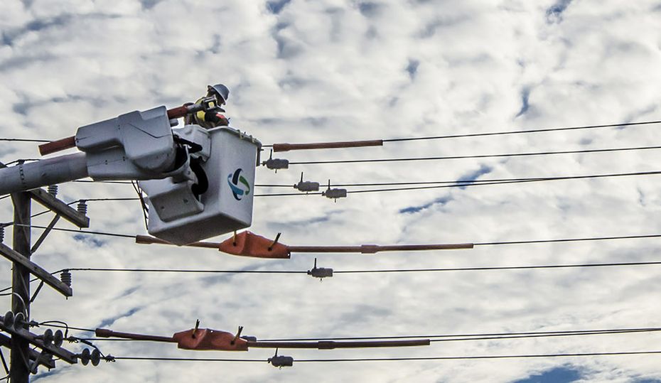 My husband, the lineman