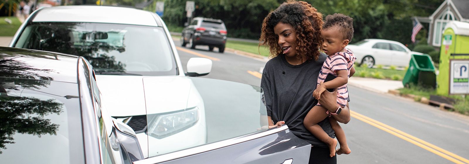 This mom is charged up and ready for errands