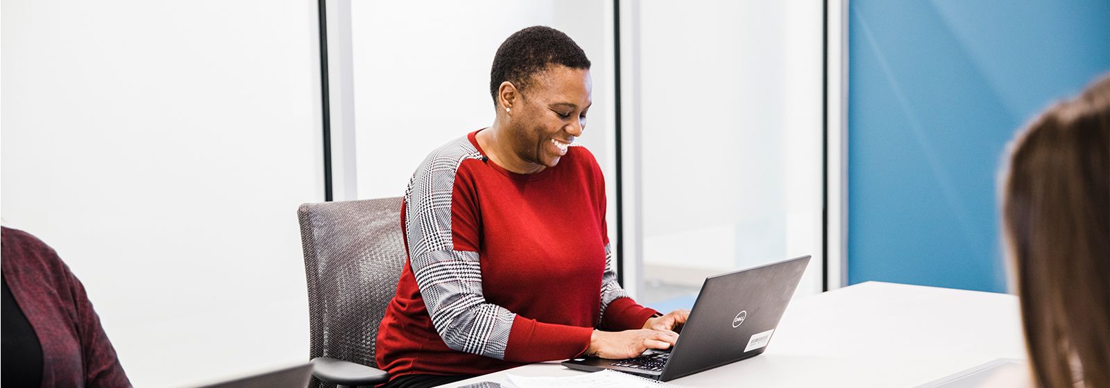 She works behind the scenes to help customers