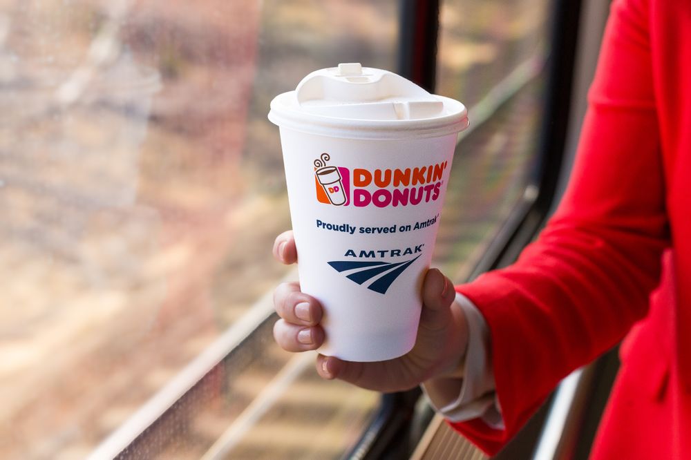 Dunkin’ Donuts Hot Coffee Is Now Being Served Onboard Amtrak Northeast