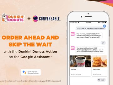 Dunkin’ Donuts Integrates On-the-Go Mobile Ordering With the Google Assistant