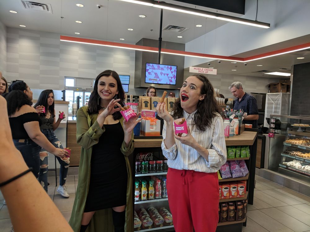 Miranda Sings And Rebecca Black Come Together To Celebrate Fry Day At Dunkin Dunkin