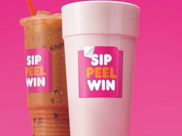 Peeling Lucky? Dunkin’s Nationwide “Sip. Peel. Win.” On-Cup “Peel and Reveal” Promotion is Back with Millions of Prizes up for Grabs Peeling Lucky? Dunkin’s Nationwide “Sip. Peel. Win.” On-Cup “Peel and Reveal” Promotion is Back with Millions of Prizes up for Grabs