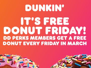 Free Donut Fridays Dunkin'