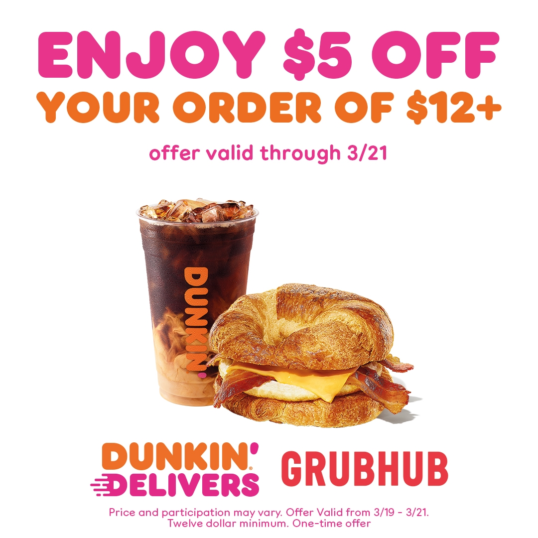 Spring into the Weekend with Dunkin’ Delivery Deal Dunkin'