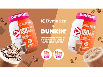 Dymatize Teams Up with Dunkin’ to Expand its Iconic ISO100 Product Line with Two New Protein Powder Flavors