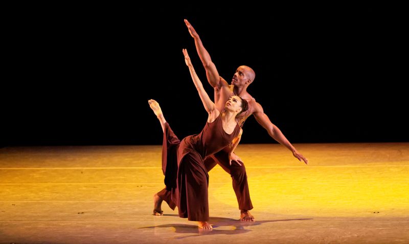 Alvin Ailey American Dance Theater's Belen Pereyra and Collin Heyward in Alvin Ailey's Revelations