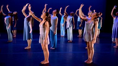 Students of The Ailey School in 'TOUCH...to feel your words' by Aziza