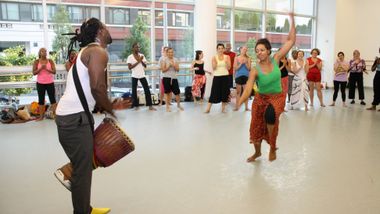 West African class at Ailey Extension