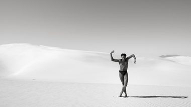 AAADT's Jeroboam Bozeman on Atlantis Beach in South Africa. Photo by Andrew Eccles