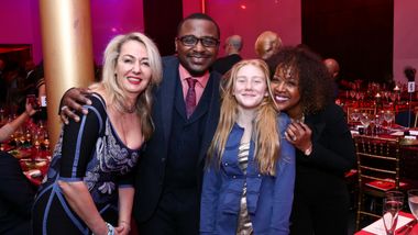 Artistic Director Robert Battle and co-chair Gina Adams with Dahlia Neiss and daughter at Ailey's 2017 DC Gala