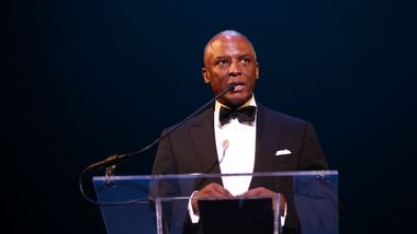 Chris Womack speaks at at Ailey's 2017 DC Gala