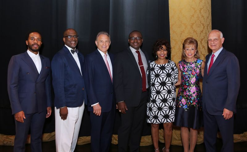 Honorary Chair André Holland, Honoree Stephen Meringoff, Art. Dir. Robert Battle, Gala Co-Chairs. Photo by Donna Ward.
