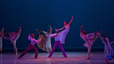 Alvin Ailey American Dance Theater in Alvin Ailey's Memoria. Photo by Steve Wilson