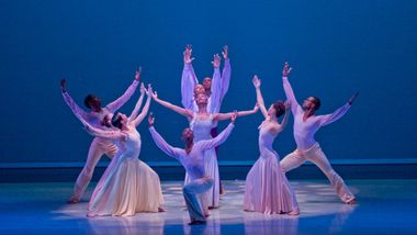 Alvin Ailey American Dance Theater in Alvin Ailey's Memoria. Photo by Steve Wilson