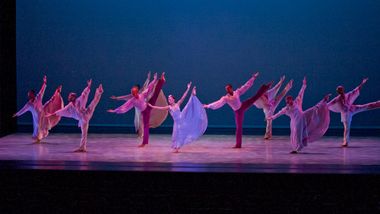 Alvin Ailey American Dance Theater in Alvin Ailey's Memoria. Photo by Steve Wilson