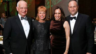 Eric Wallach, Board Chairman Daria Wallach, U.S. Senator Kamala Harris, and Douglas Emhoff