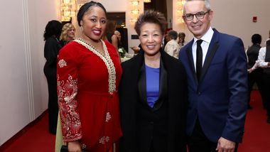 Guest, NEA Chairman Jane Chu, and Executive Director Bennett Rink