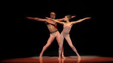 AAADT's Vernard Gilmore and Belen Pereyra-Alem in Alvin Ailey's Hidden Rites from Timeless Ailey 60th Anniversary program