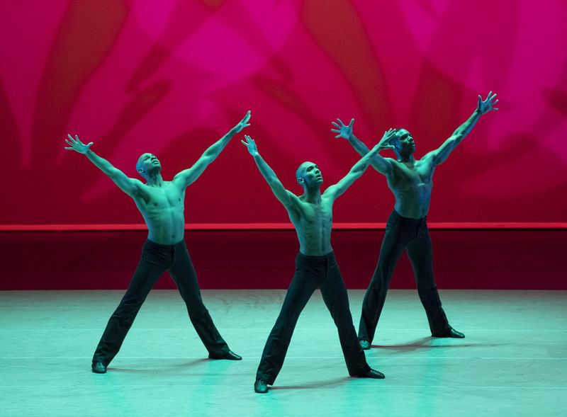 AAADT's Yannick Lebrun, Sean Aaron Carmon, and Michael Jackson Jr. in Alvin Ailey's Revelations