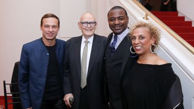 Sergey Gordeev, Honorary Trustee Guido Goldman, Artistic Director Robert Battle and Sarita Allen.  Photo © Tony Powell 2019.