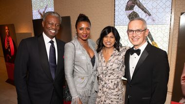 Art Collins, Board Members Sela Collins and Lata Reddy with Ailey's Executive Director Bennett Rink at Ailey's 2019 Opening Night Gala