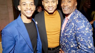 The Ailey School & Ailey II alum Gabriel Hyman, Ryan Jamaal Swain, and The Ailey School Co-Director Tracy Inman