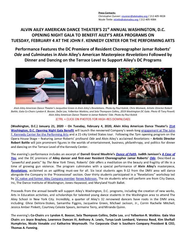 Ailey S 2020 Washington Dc Gala 12120 Ailey Pressroom