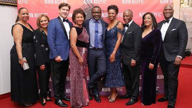 Ailey Artistic Director Robert Battle and Christopher Womack with the 2020 DC Gala Co-Chairs and Vice Chairs. Photo © Tony Powell