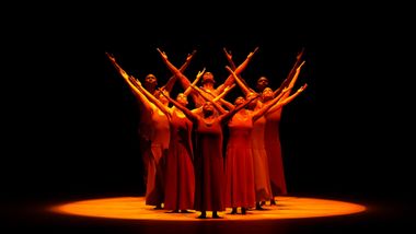 Alvin Ailey American Dance Theater performing Alvin Ailey's Revelations at The Kennedy Center for Ailey's 2020 DC Gala. Photo © Tony Powell