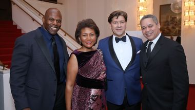 Former NFL player Ken Harvey, Gala Co-Chairs DeDe Lea and Lyndon K. Boozer and guest at Ailey's 2020 DC Gala. Photo © Tony Powell