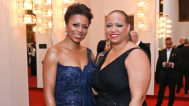 Gala Co-Chair Sela Thompson Collins and Vice Chair Nicole Venable at Ailey's 2020 DC Gala. Photo © Tony Powell