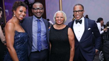 Gala Co-Chair Sela Thompson Collins Artistic Director Robert Battle, Jonathan Capehart and his mother at Ailey's 2020 DC Gala. Photo © Tony Powell