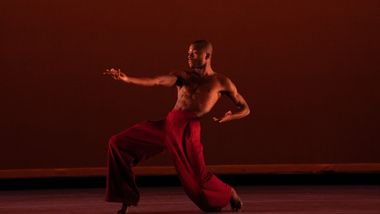 Ailey II's Kyle H. Martin in Yannick Lebrun's Saa Magni. Photo by Nir Arieli