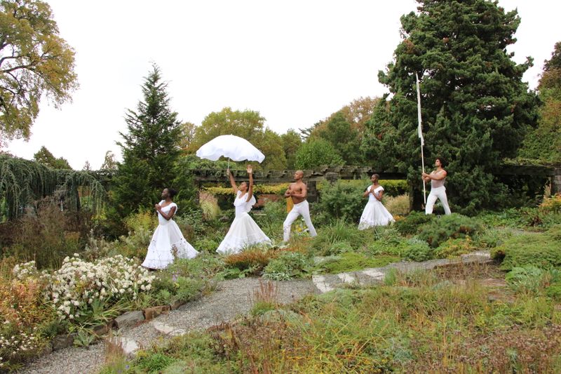 Alvin Ailey American Dance Theater in a reimagining of Alvin Ailey's Revelations at Wave Hill Public Garden and Cultural Center