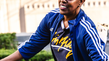 AIE Master Teacher Nasha Thomas leading Revelations Celebration Workshop socially distanced in partnership with EHE Health, 2020