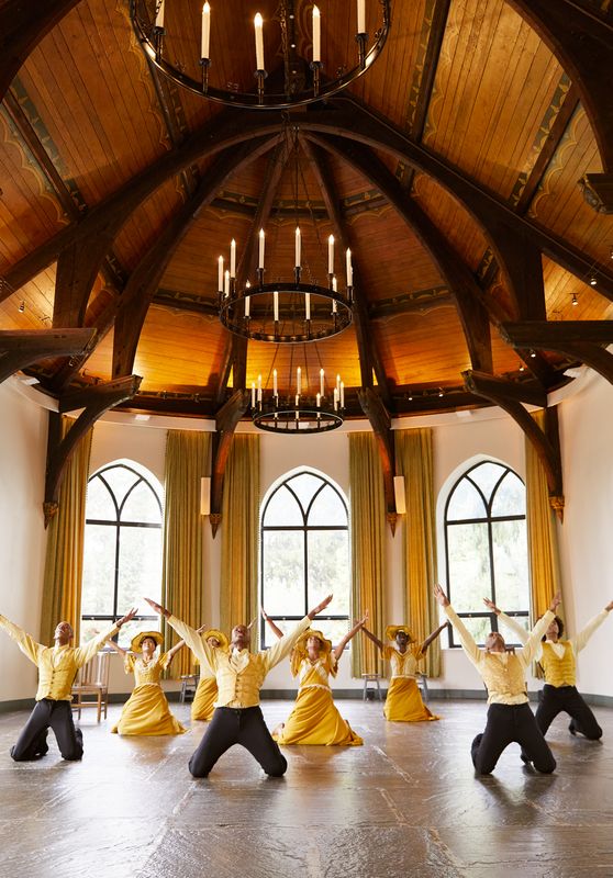Alvin Ailey American Dance Theater in a reimagining of Alvin Ailey's Revelations at Wave Hill Public Garden and Culture Center