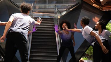 Alvin Ailey American Dance Theater's Brandon Woolridge, James Gilmer, Jessica Pinkett and Jacquelin Harris in Ghrai DeVore-Stokes Hope for the Ailey Spring Gala, 2021