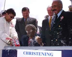 New Aegis Destroyer Christened At Northrop Grumman Ensures 'Fear And Terror Will Never Prevail'