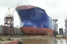 Northrop Grumman Christens Third Double-Hulled Tanker 