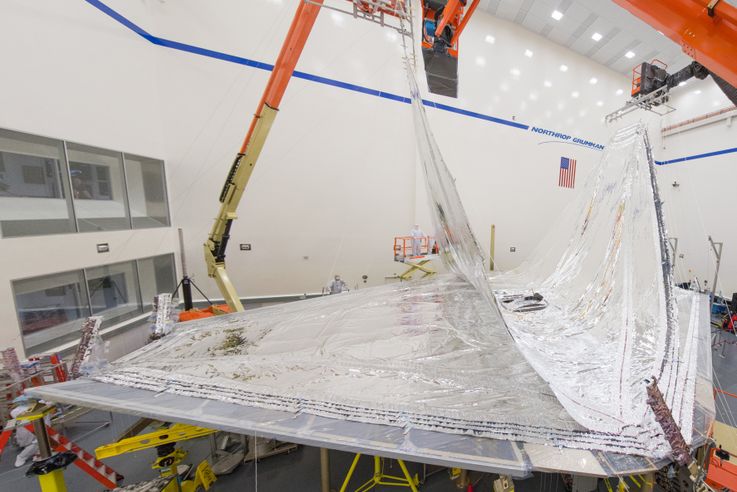 Sunshield Layers Fully Integrated on NASA’s James Webb Space Telescope