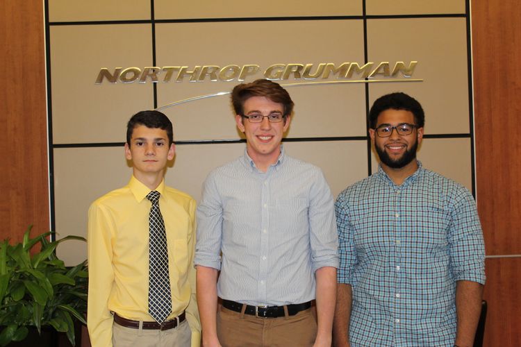 The first Northrop Grumman Engineering Scholars in the Huntsville, Alabama, area are Javier Nishikawa, left, of St. John Paul II Catholic High School in Huntsville, and Cade Boseck of James Clemens High School in Madison. Each will each receive a merit-based scholarship for their excellent academic achievements and community involvement. The $8,000 scholarships are payable in $2,000 annual installments over four years. Northrop Grumman Awards Engineering Scholarships to Two North Alabama Students