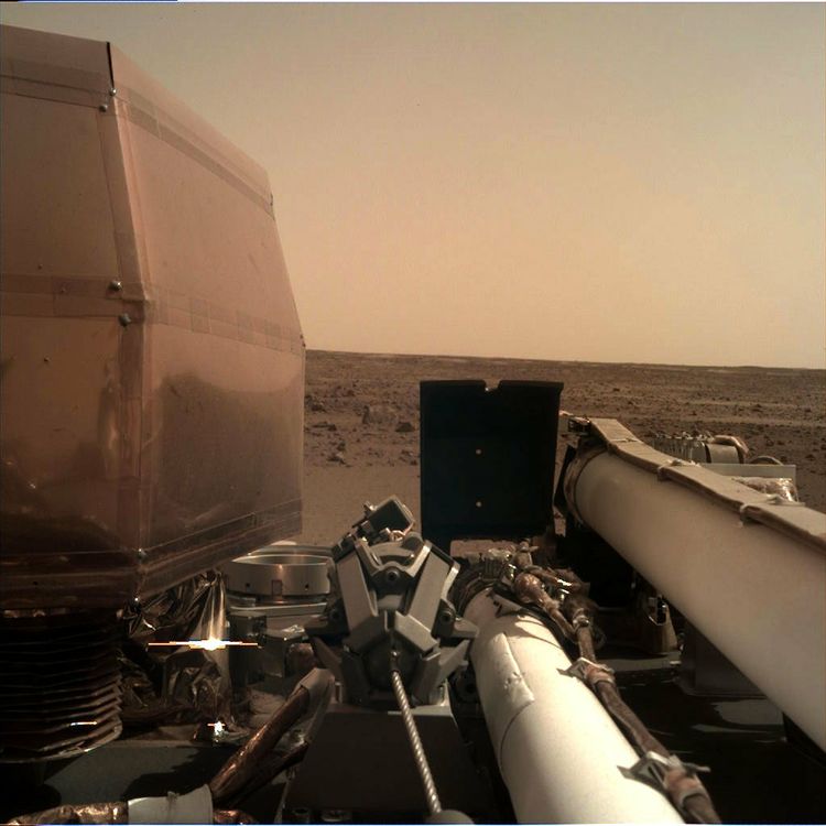 InSight snapped this photo of Mars shortly after landing on Nov. 26. The Northrop Grumman-built solar arrays ensure InSight can recharge its battery every day as the spacecraft continues to send photos and prepare for the rest of its mission. Northrop Grumman Technologies Support NASAs InSight Mars Lander_2