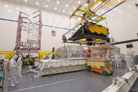 NASA’s James Webb Space Telescope’s Two Halves Powered for the First Time in One Building at Northrop Grumman
