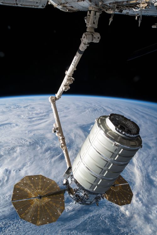 From May 24, 2018 when the CRS-9 “S.S. J.R. Thompson” Cygnus arrived at the International Space Station and delivered approximately 7,400 pounds of cargo to astronauts on board. The spacecraft successfully departed from the station on July 15. Northrop Grummans Cygnus Spacecraft Begins Secondary Mission in Space
